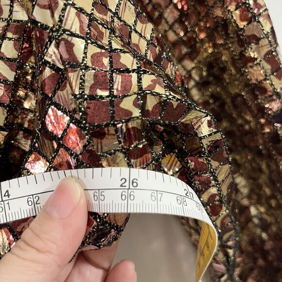 Vintage Guide Leopard Print Sequin Jacket One Size Y2K Gyaru Grunge Hippie - Picture 9 of 10